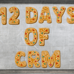 Ginger Bread Cookies spelling out "12 Days of CRM 2023"